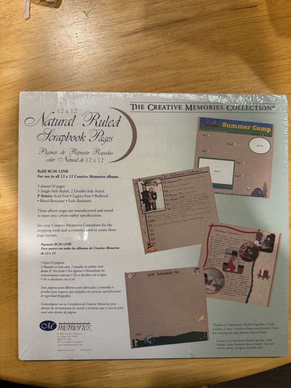 Creative Memories‎ 12 x 12 Natural Ruled Album Refill Pages 5 Sheets